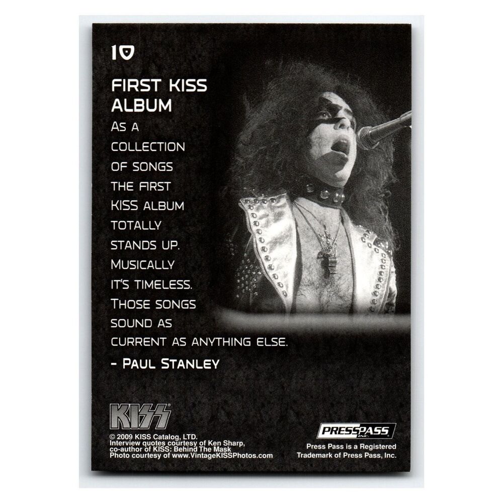 KISS First Kiss Album 2009 Press Pass 10 Paul Stanley - Picture 2 of 2